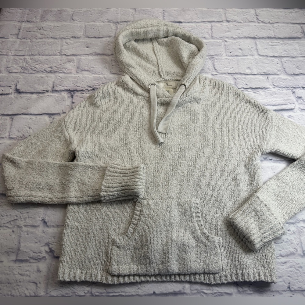 Anthropologie Ruby Moon Cream Hooded Sweater. Size Medium. Minimalism. Neutral.